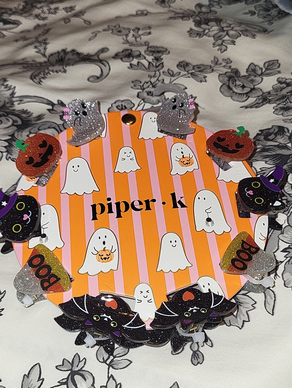 Halloween hairclips ghost bat Jack o'lantern